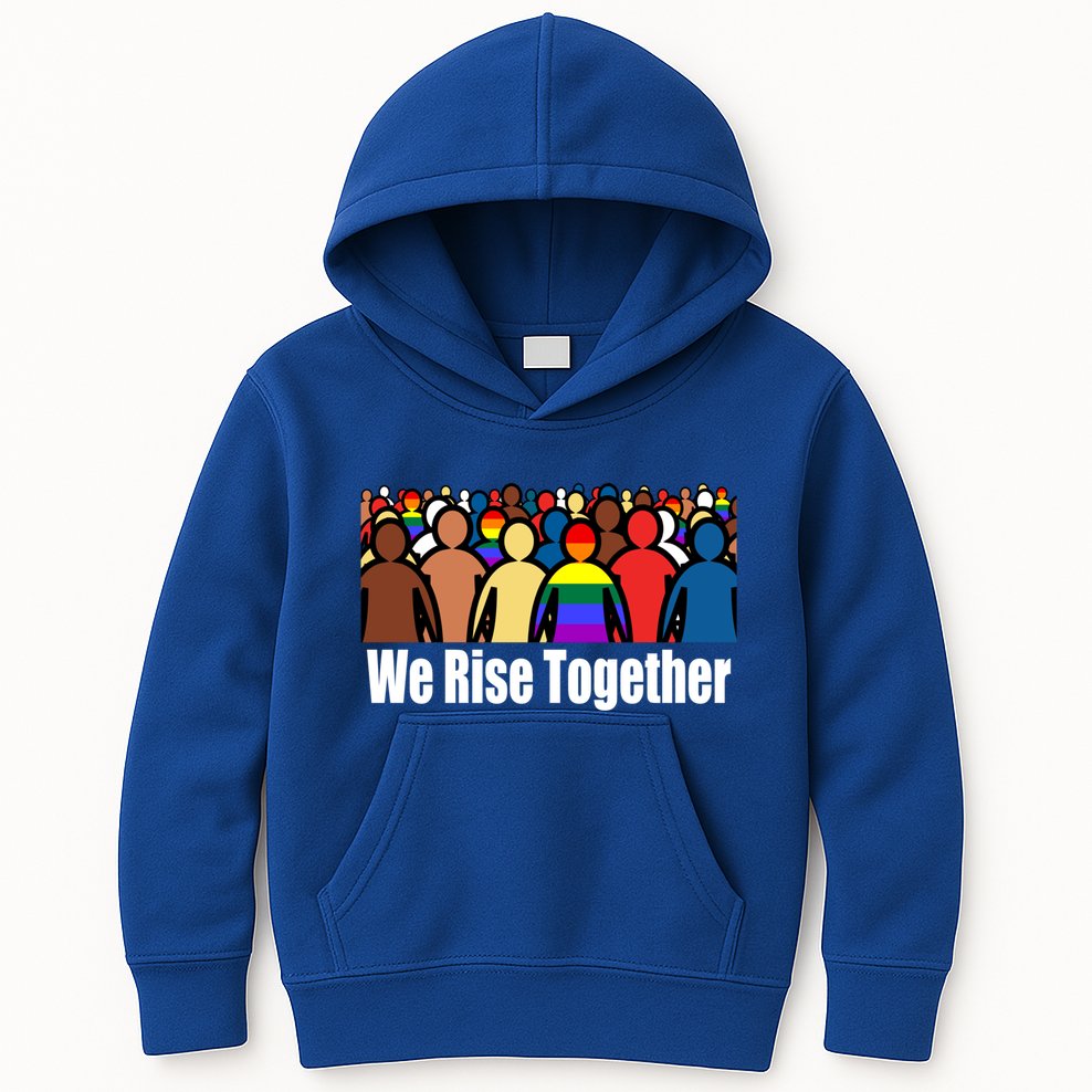 We Rise Together Against Racism For Equality Social Justice Great Gift Kids Hoodie