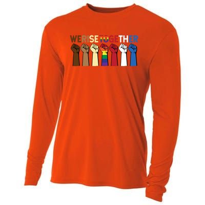 We Rise Together Equality Awesome Black History Month Gift Cooling Performance Long Sleeve Crew