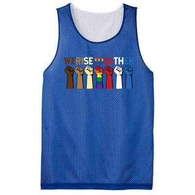 We Rise Together Equality Awesome Black History Month Gift Mesh Reversible Basketball Jersey Tank