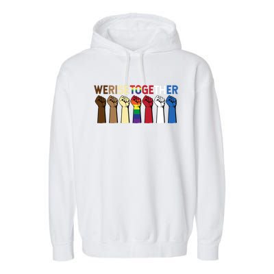 We Rise Together Equality Awesome Black History Month Gift Garment-Dyed Fleece Hoodie