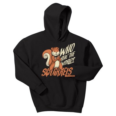 Who Run The World Squirrels Hidden President Squirrel Kids Hoodie