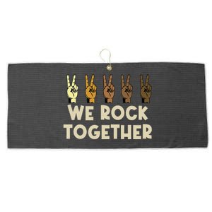 We Rock Together Funny Large Microfiber Waffle Golf Towel