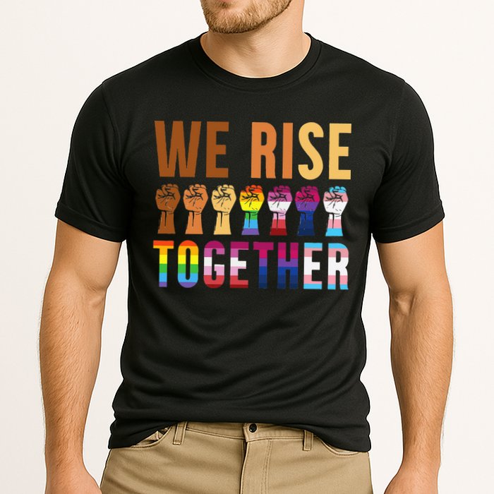 We Rise Together for a Equality Social Justice Fans Cooling Performance Crew T-Shirt