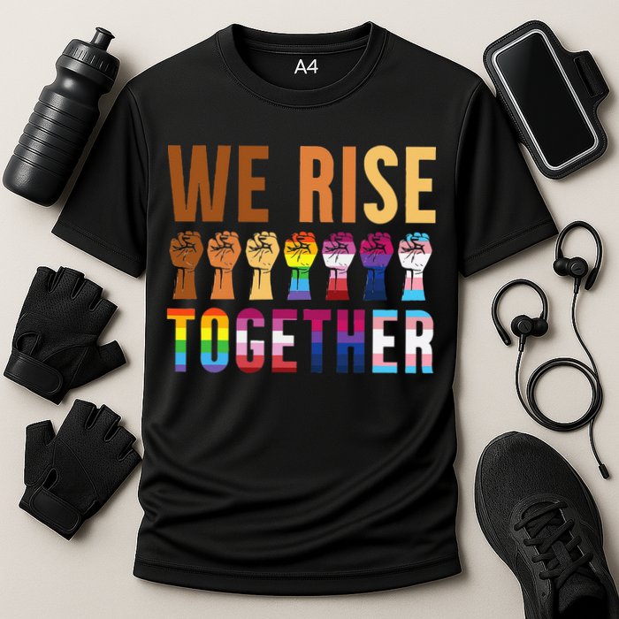 We Rise Together for a Equality Social Justice Fans Cooling Performance Crew T-Shirt
