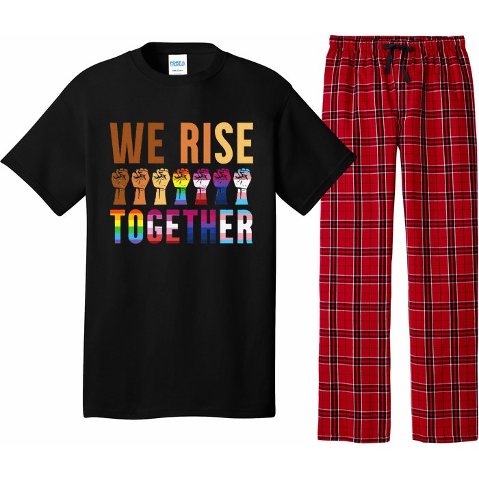 We Rise Together for a Equality Social Justice Fans Pajama Set