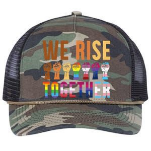 We Rise Together for a Equality Social Justice Fans Retro Rope Trucker Hat Cap