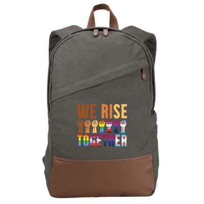 We Rise Together for a Equality Social Justice Fans Cotton Canvas Backpack