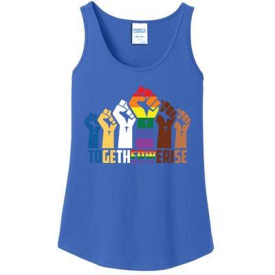 We Rise Together Equality Social Justice Design Gift Ladies Essential Tank