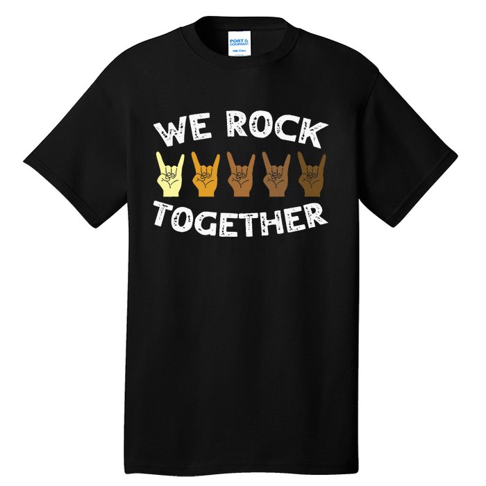 We Rock Together Rocker Skeleton Hand Tall T-Shirt