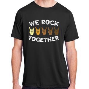 We Rock Together Rocker Skeleton Hand Adult ChromaSoft Performance T-Shirt