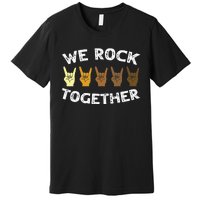 We Rock Together Rocker Skeleton Hand Premium T-Shirt