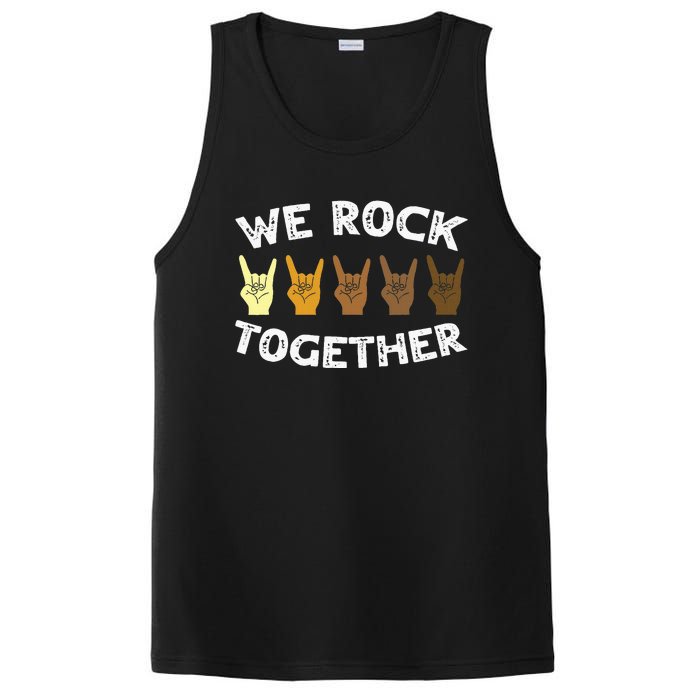 We Rock Together Rocker Skeleton Hand PosiCharge Competitor Tank