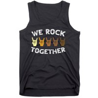 We Rock Together Rocker Skeleton Hand Tank Top