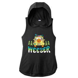 Weezer Road Trip Ladies PosiCharge Tri-Blend Wicking Draft Hoodie Tank