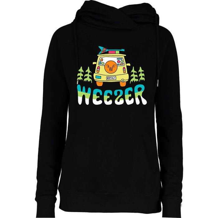 Weezer Road Trip Womens Funnel Neck Pullover Hood