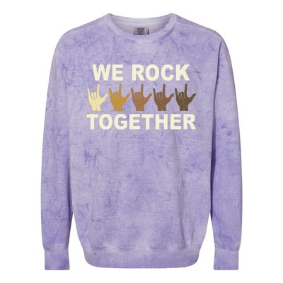 We Rock Together Equality Colorblast Crewneck Sweatshirt