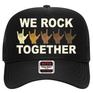 We Rock Together Equality High Crown Mesh Back Trucker Hat