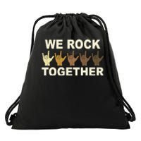 We Rock Together Equality Drawstring Bag