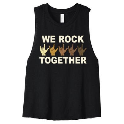 We Rock Together Equality Women's Racerback Cropped Tank