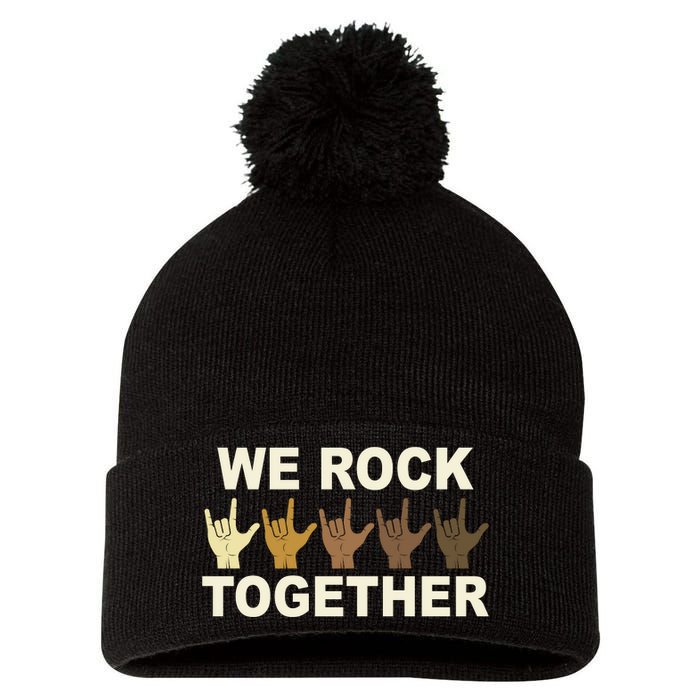 We Rock Together Equality Pom Pom 12in Knit Beanie