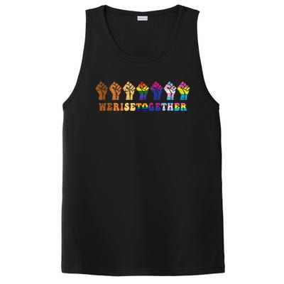 We Rise Together Lgbt Q Pride Social Justice Equality Ally PosiCharge Competitor Tank