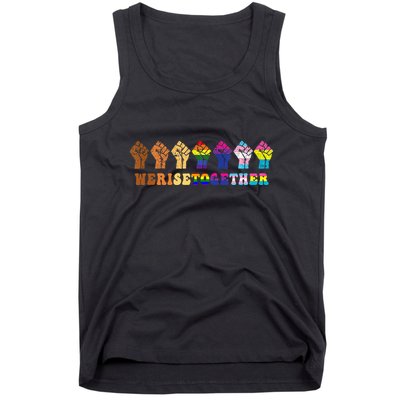 We Rise Together Lgbt Q Pride Social Justice Equality Ally Tank Top