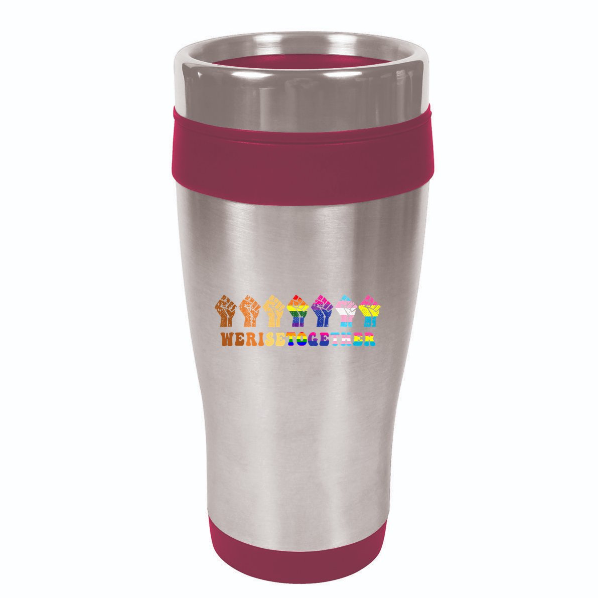 We Rise Together Lgbt Q Pride Social Justice Equality Ally 16oz Travel Tumbler