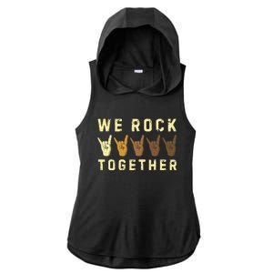 We Rock Together Ladies PosiCharge Tri-Blend Wicking Draft Hoodie Tank