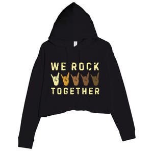 We Rock Together Crop Fleece Hoodie