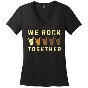 We Rock Together Women's V-Neck T-Shirt