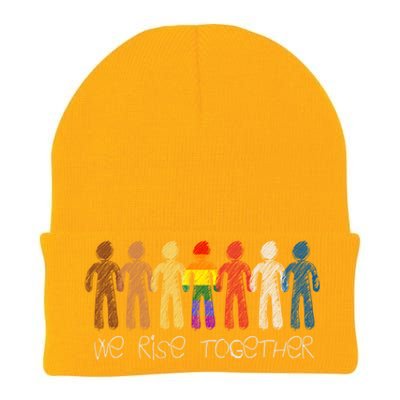 We Rise Together Against Racism For Equality Social Justice Cute Gift Knit Cap Winter Beanie