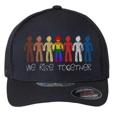 We Rise Together Against Racism For Equality Social Justice Cute Gift Flexfit Unipanel Trucker Cap