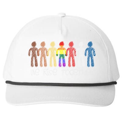 We Rise Together Against Racism For Equality Social Justice Cute Gift Snapback Five-Panel Rope Hat