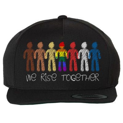 We Rise Together Against Racism For Equality Social Justice Cute Gift Wool Snapback Cap