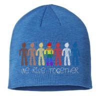 We Rise Together Against Racism For Equality Social Justice Cute Gift Sustainable Beanie