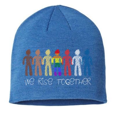 We Rise Together Against Racism For Equality Social Justice Cute Gift Sustainable Beanie