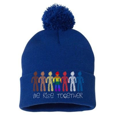 We Rise Together Against Racism For Equality Social Justice Cute Gift Pom Pom 12in Knit Beanie