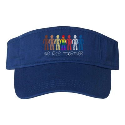 We Rise Together Against Racism For Equality Social Justice Cute Gift Valucap Bio-Washed Visor