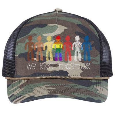 We Rise Together Against Racism For Equality Social Justice Cute Gift Retro Rope Trucker Hat Cap