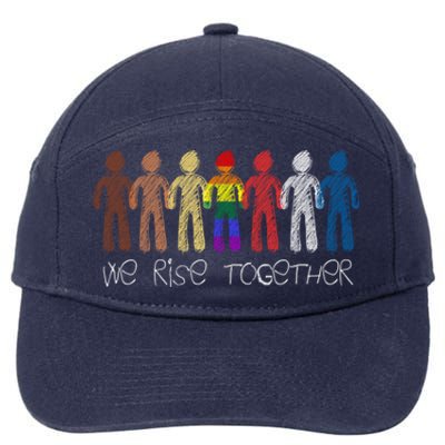 We Rise Together Against Racism For Equality Social Justice Cute Gift 7-Panel Snapback Hat