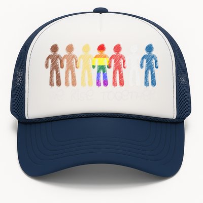 We Rise Together Against Racism For Equality Social Justice Cute Gift Trucker Hat