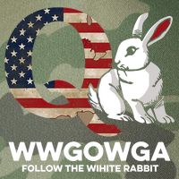 White Rabbit US Flag Q Anon Legacy Tie Dye Trucker Hat