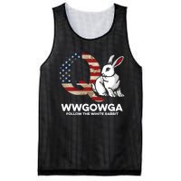 White Rabbit US Flag Q Anon Mesh Reversible Basketball Jersey Tank