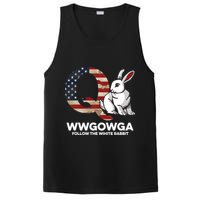 White Rabbit US Flag Q Anon PosiCharge Competitor Tank