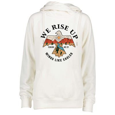 We Rise Up Wings Like Eagles Womens Funnel Neck Pullover Hood