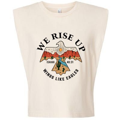 We Rise Up Wings Like Eagles Garment-Dyed Women's Muscle Tee