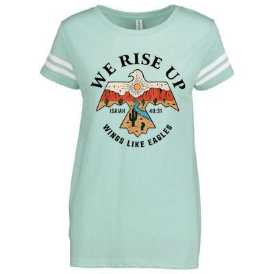 We Rise Up Wings Like Eagles Enza Ladies Jersey Football T-Shirt