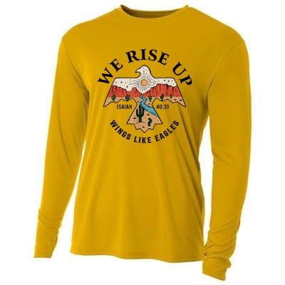 We Rise Up Wings Like Eagles Cooling Performance Long Sleeve Crew