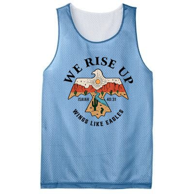 We Rise Up Wings Like Eagles Mesh Reversible Basketball Jersey Tank