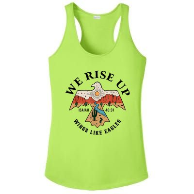 We Rise Up Wings Like Eagles Ladies PosiCharge Competitor Racerback Tank